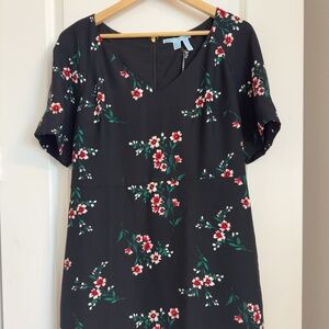 NWT Draper James Floral V-Neck Dress with Sleeves